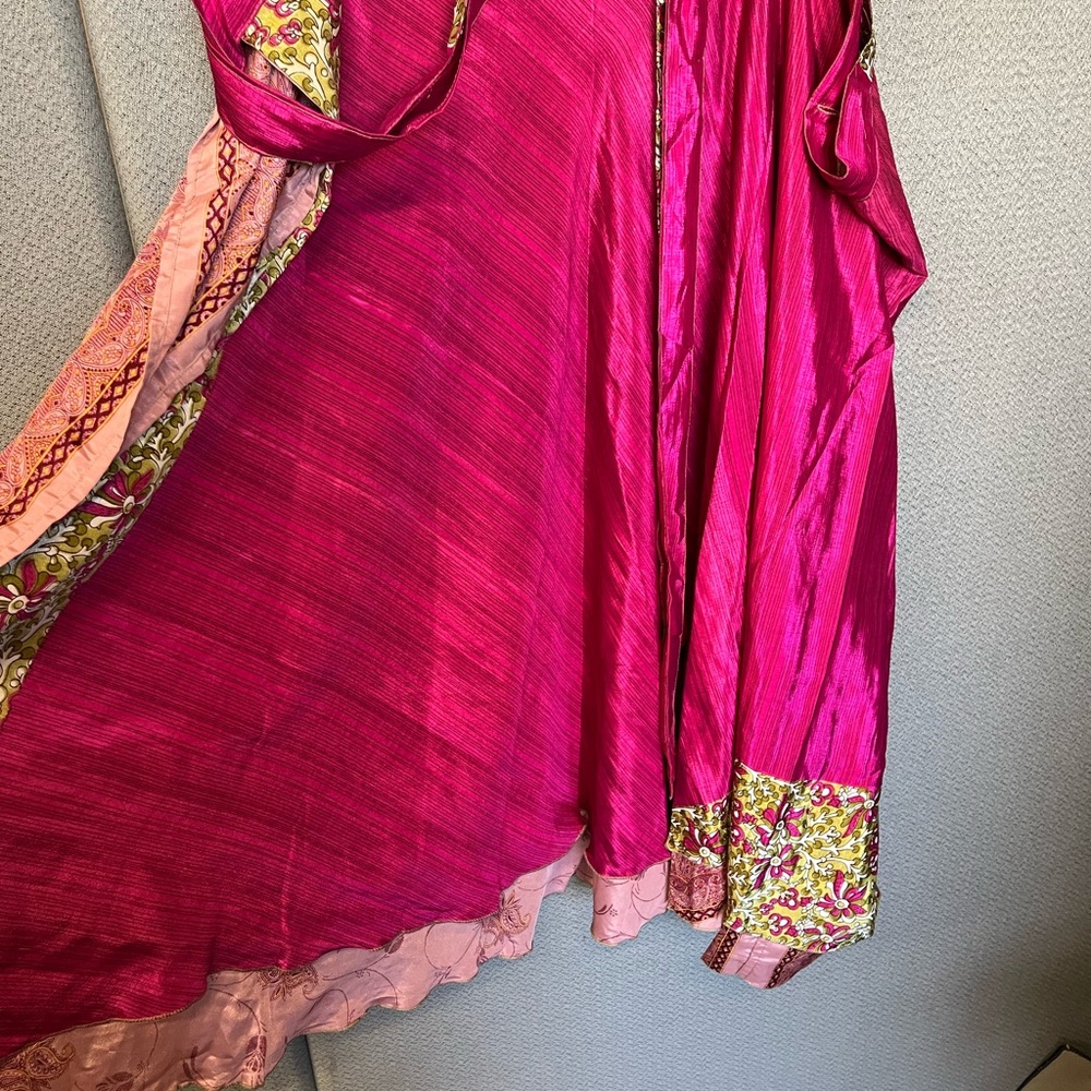 Vibrant Fuchsia and Pink Maxi Skirt